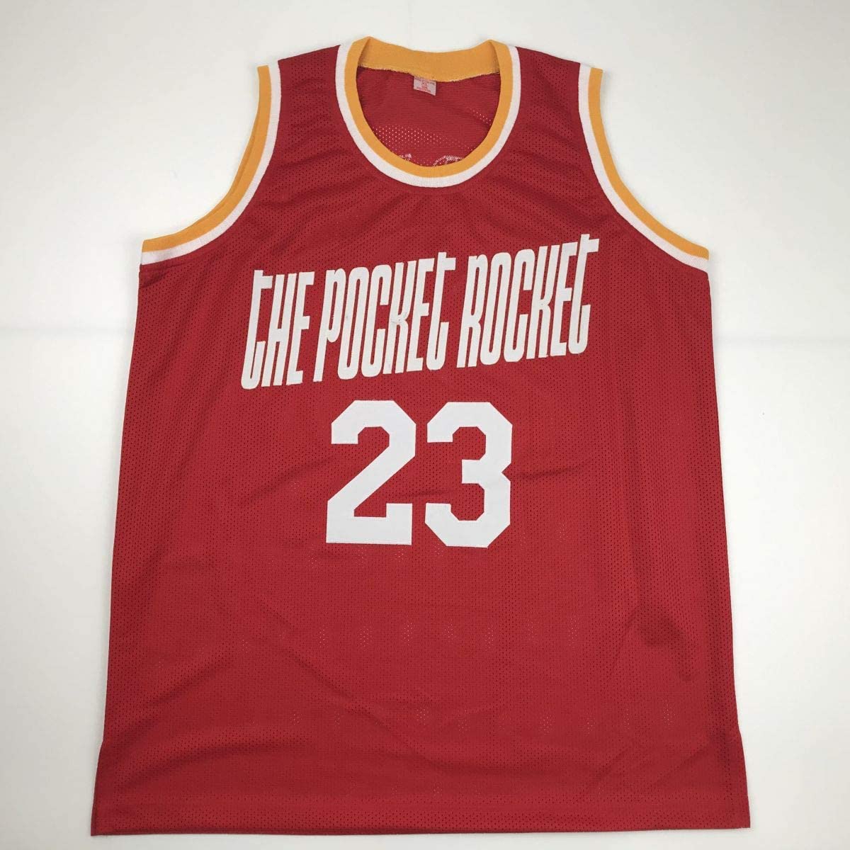 Camiseta de baloncesto roja de Houston de Calvin Murphy autografiada/firmada con certificado de autenticidad de PSA/ADN