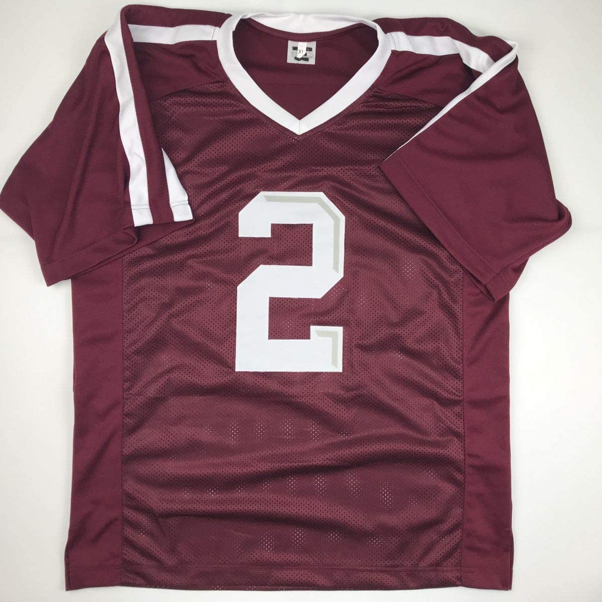 Camiseta de fútbol americano universitario autografiada/firmada de Johnny Manziel, número 12 del Heisman, Texas A&amp;M, color granate, JSA COA