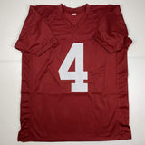Autographed/Signed Jerry Jeudy Alabama Red College Football Jersey JSA COA