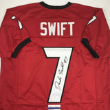 Camiseta de fútbol americano universitario autografiada/firmada por D'Andre Swift, color rojo de Georgia, JSA COA