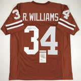 Camiseta de fútbol americano universitario de Texas naranja autografiada/firmada por Ricky Williams (JSA COA)