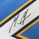 Autographed/Signed Melvin Gordon Los Angeles LA Powder Blue Football Jersey JSA COA
