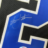 Camiseta de baloncesto universitaria negra Duke The Shot de Christian Laettner autografiada y firmada. PSA/CÓDIGO DE ADN.