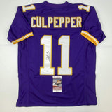 Camiseta de fútbol morado de Minnesota de Daunte Culpepper autografiada/firmada JSA COA