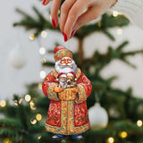 Yuletide Pets with Santa Wooden Ornaments by G. Debrekht - Christmas Santa Snowman Decor - 8691406