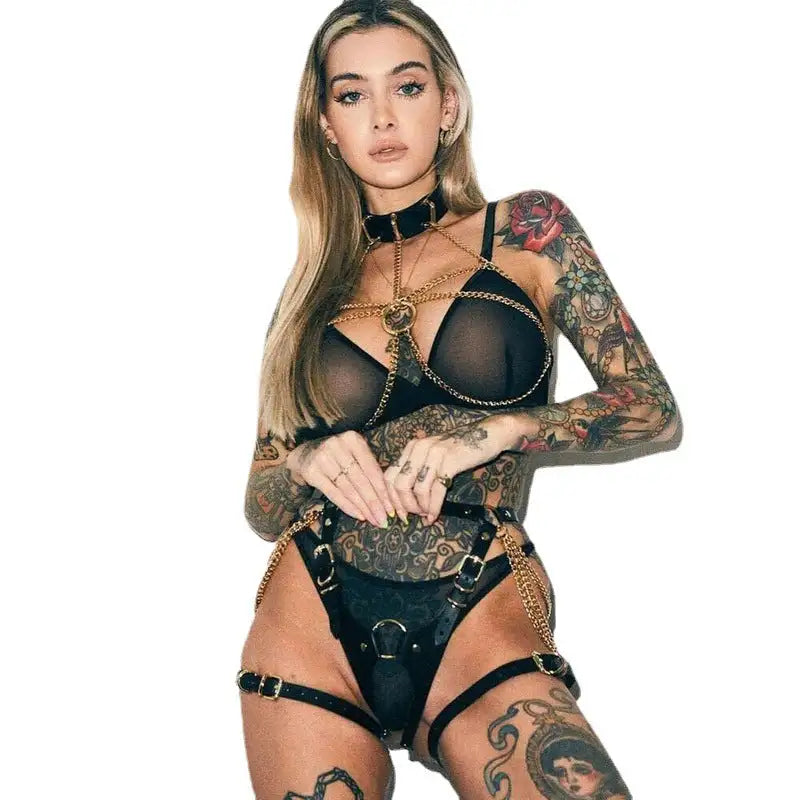 Lingerie Leather Sexy Clothing Binding Constraints - Lootquake