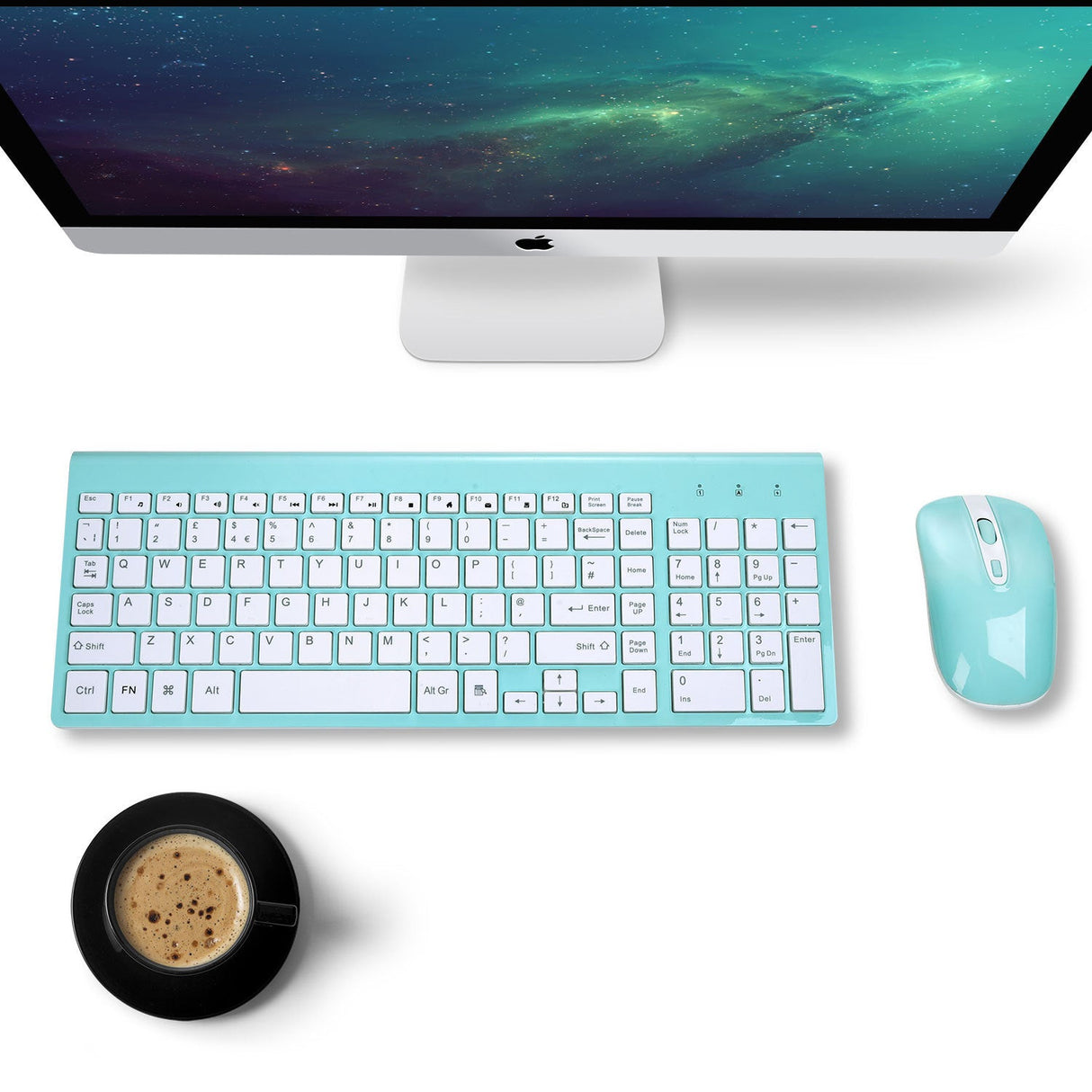 Fashion 2.4G Wireless Keyboard Mouse Set for Desktops/Laptops