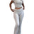Casual Solid Color Slim Fit Two-piece Pants Set, Short Sleeved Round Neck T-shirt And Tight Flared Pants Sports Pants Clothing, Women's Clothing - Lootquake