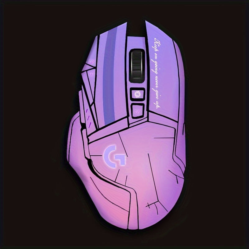 Pegatina protectora personalizable para ratón gaming G502: ajuste preciso, textura mate, no incluye batería