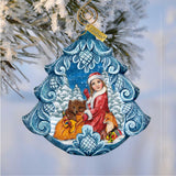 The Snow Maiden with Forest Friends Tree Sculpted Hand-Painted Christmas Ornament by G. DeBrekht - Christmas Decor - 610277