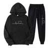 Men's And Women's Fleece-lined Sweater Suit Autumn And Winter Heart Figure Hoodie - Lootquake