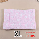 Manta rectangular para mascotas, resistente a la suciedad y para todas las estaciones - Cómoda cama con estampado de pata de perro y corazón (1 unidad)