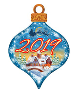 Dated Christmas Village Dated Door Decor by G. DeBrekht - Christmas Santa Snowman Decor - 8112182H-D