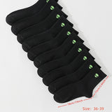 10 pares de calcetines acanalados con estampado de extraterrestre, cómodos y suaves, de tubo medio, medias y calcetería para mujer