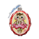 Noel Owl Mercury Glass Ornament by Jamie Mills-Price - Christmas Santa Snowman Decor - 778204-7509