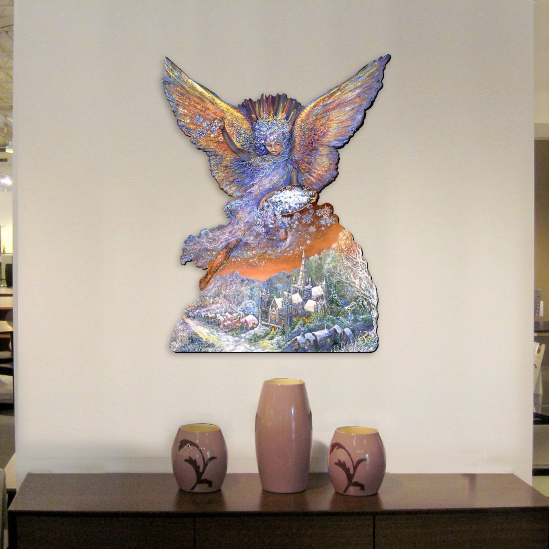 Ángel de nieve para puerta, decoración navideña de Josephine Wall - Decoración navideña - 842131H-JW