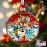 Christmas Guardian Angel Ball Glass Ornament Limited Edition by G. DeBrekht - Christmas Décor - 73877