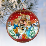 Christmas Guardian Angel Ball Glass Ornament Limited Edition by G. DeBrekht - Christmas Décor - 73877