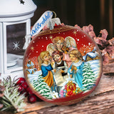 Christmas Guardian Angel Ball Glass Ornament Limited Edition by G. DeBrekht - Christmas Décor - 73877