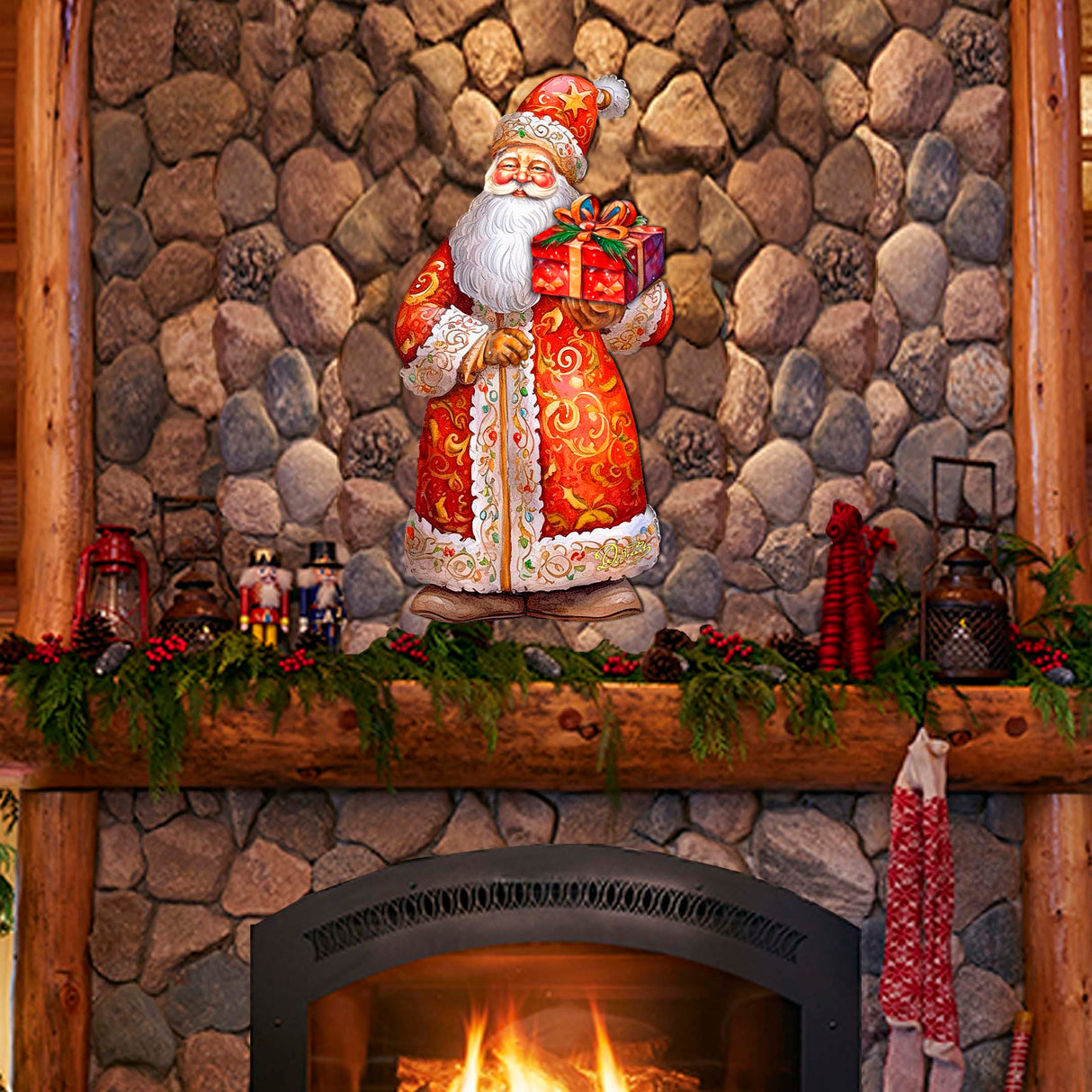 St. Nick's Gift Holiday Door Decor by G. Debrekht - Christmas Santa Snowman Decor - 8691410H