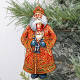 Santa's Holiday Nutcracker Wooden Ornaments by G. Debrekht - Christmas Santa Snowman Decor - 8691401