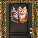 Cute Kittens Holiday Door Decor Wall Decor by G. Debrekht - Pets Decor - 8611091H