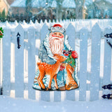 Decoración navideña para puerta "Tesoro invernal" de G. DeBrekht - Decoración navideña de Papá Noel y muñeco de nieve - 8114500H