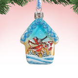 Red Robin House Mercury Glass Ornament by G. DeBrekht - Wildlife Holiday Décor - 739422