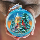 Adorno de cristal grande "Serenata nocturna del cardenal" de G.Debrekht Wildlife Holiday Décor - 73963