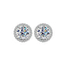 S925 Sterling Silver Moissanite Round Bag Three-piece Female Ring Necklace - Lootquake