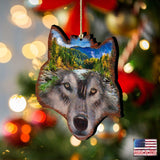 Adornos de madera con cara de lobo de G. DeBrekht - Decoración navideña con temática de vida silvestre - 8198227-4