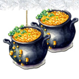 Irish Pot of Gold Wooden Ornaments by G. DeBrekht Easter Spring Decor - 8652776