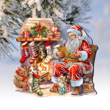 Personalized Santa's List Christmas Ornaments - Family Member Names Wooden Ornaments by G. Debrekht - Christmas Decor - 8652756P