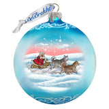 Northern Light Ball Glass Ornament by G. DeBrekht - Christmas Santa Snowman Decor - 73315