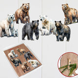 Bear Adventures Decorative Wooden Clip-on Ornaments Set of 6 by G. Debrekht - Wildlife Decor - 8090105C-S6