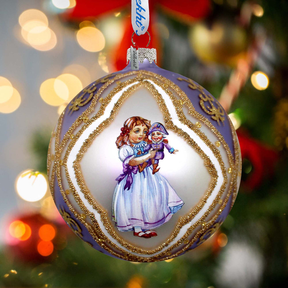 Clara Ball Glass Ornament, Santa & Christmas Decor - 73741-2 by G. DeBrekht