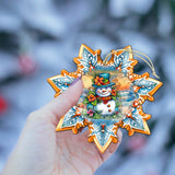 Adornos de madera con forma de copo de nieve de G. Debrekht - Decoración navideña de Papá Noel - 8688425