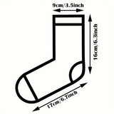 5 Pairs Personality Black Cat Cartoon Print Medium Tube Socks For Womens Gifts, Cute Comfy Warm Socks Birthday Gifts