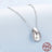 Water Drop Necklace S925 Sterling Silver White Gold Plated Ornament - Lootquake