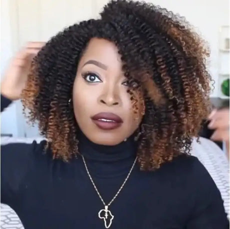 Wig short curly hair explosion head small curly wig wig - Lootquake