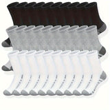 10/30 Pairs of Men's Trendy Color Block Crew Socks - Breathable, Comfy, Casual, Unisex, Outdoor Wear, Colorful, Fashionable, Soft, and Durable