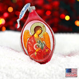 Saint Michael Drop Glass Ornament by G. DeBrekht - Nativity Holiday Décor - 757-036