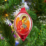 Saint Michael Drop Glass Ornament by G. DeBrekht - Nativity Holiday Décor - 757-036