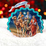 Adorno de cristal con corona de los Reyes Magos de G. Debrekht - Decoración navideña - 759-046