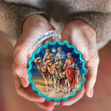 Adorno de cristal con corona de los Reyes Magos de G. Debrekht - Decoración navideña - 759-046