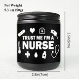 1pc Lavender Scented Candle 5.3oz - "Trust Me, I'm a Nurse" Design with Medical Symbols | Heartfelt Gift for Nurses, Nurse Appreciation, Graduation, Birthdays, Christmas | Soy Wax, Glass Container