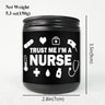 1pc Lavender Scented Candle 5.3oz - "Trust Me, I'm a Nurse" Design with Medical Symbols | Heartfelt Gift for Nurses, Nurse Appreciation, Graduation, Birthdays, Christmas | Soy Wax, Glass Container