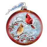 Winter Cardinals Glass Ornament by D. Gelsinger - Christmas Décor - 71110-1843