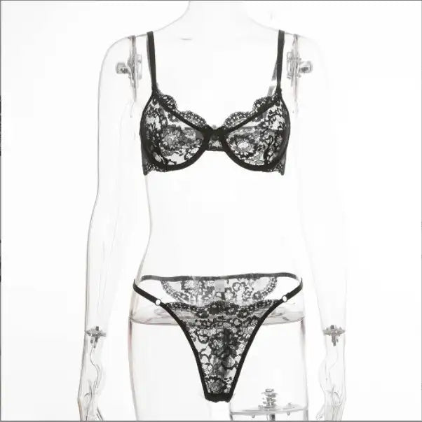 Ladies Underwire Lace Lingerie Suit Fashion - Lootquake