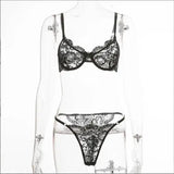 Ladies Underwire Lace Lingerie Suit Fashion - Lootquake